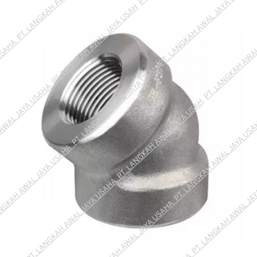 ELBOW DRAT DALAM NPT 45 DERAJAT SOCKET WELD STAINLESS