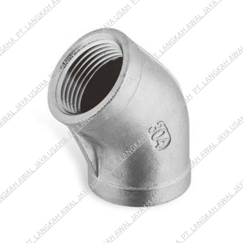 ELBOW DRAT DALAM NPT 45 DERAJAT SOCKET WELD STAINLESS STEEL