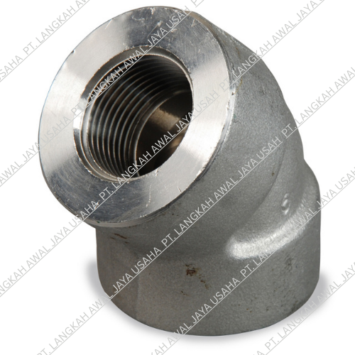 ELBOW DRAT NPT STAINLESS STEEL 45 DERAJAT